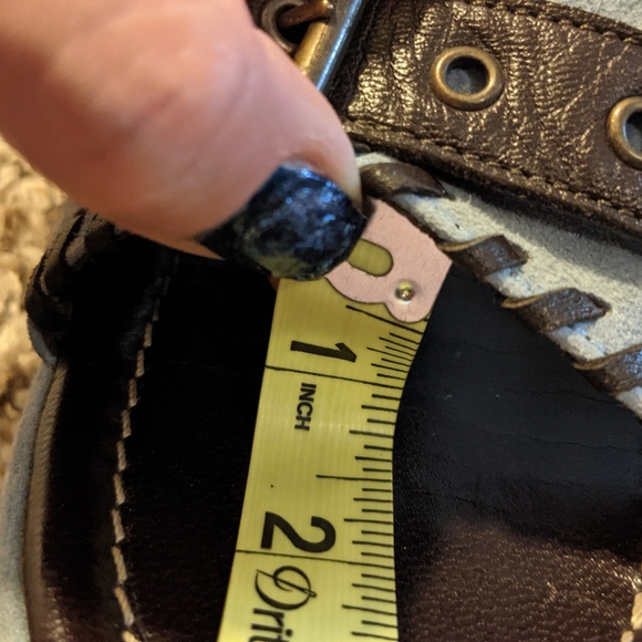 Leather Cordani Wedge Sandals, Size 7, Light Blue - Picture 10 of 10